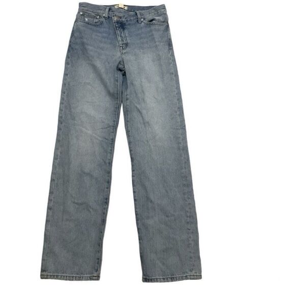 Madewell Denim Jeans 25 Tall Low Slung Button Fly Straight Leg NWT - Picture 2 of 6
